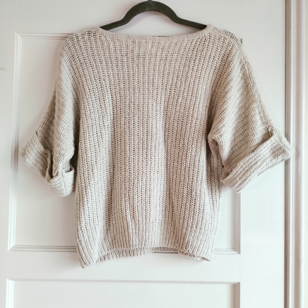 SOLD Vintage Boat Neck Silk And Angora Knit Sweater - Picture 2 of 3